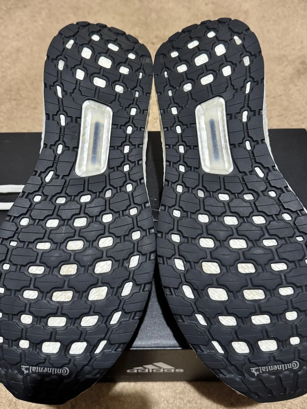 Adidas Ultaboost Gray Knit Sneaker with Orange Lining